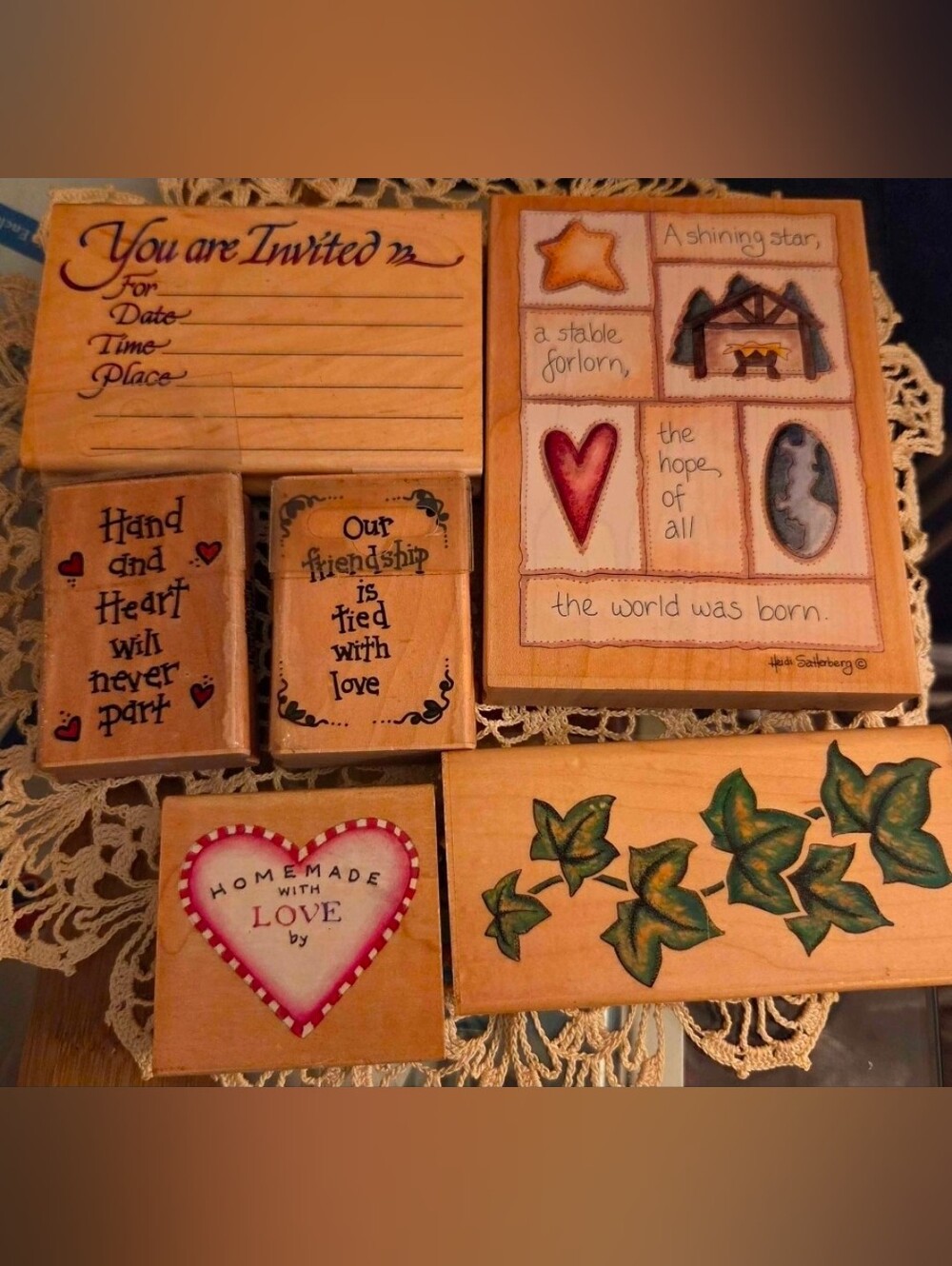 Vintage 1998 Rubber Stamps Lot Susan Branch Trina Hagdahl NOS Never Used